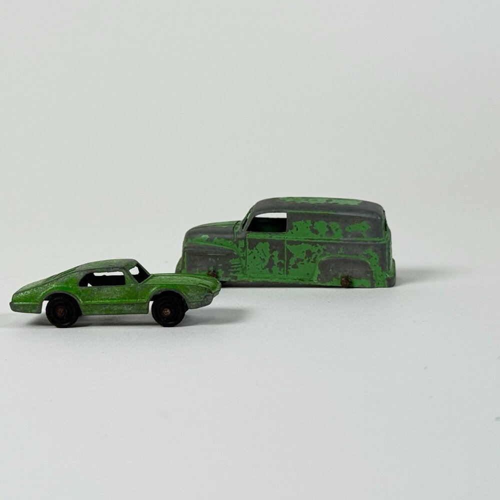 Vintage Tootsietoy Diecast Cars Rustic Green Patina Lot